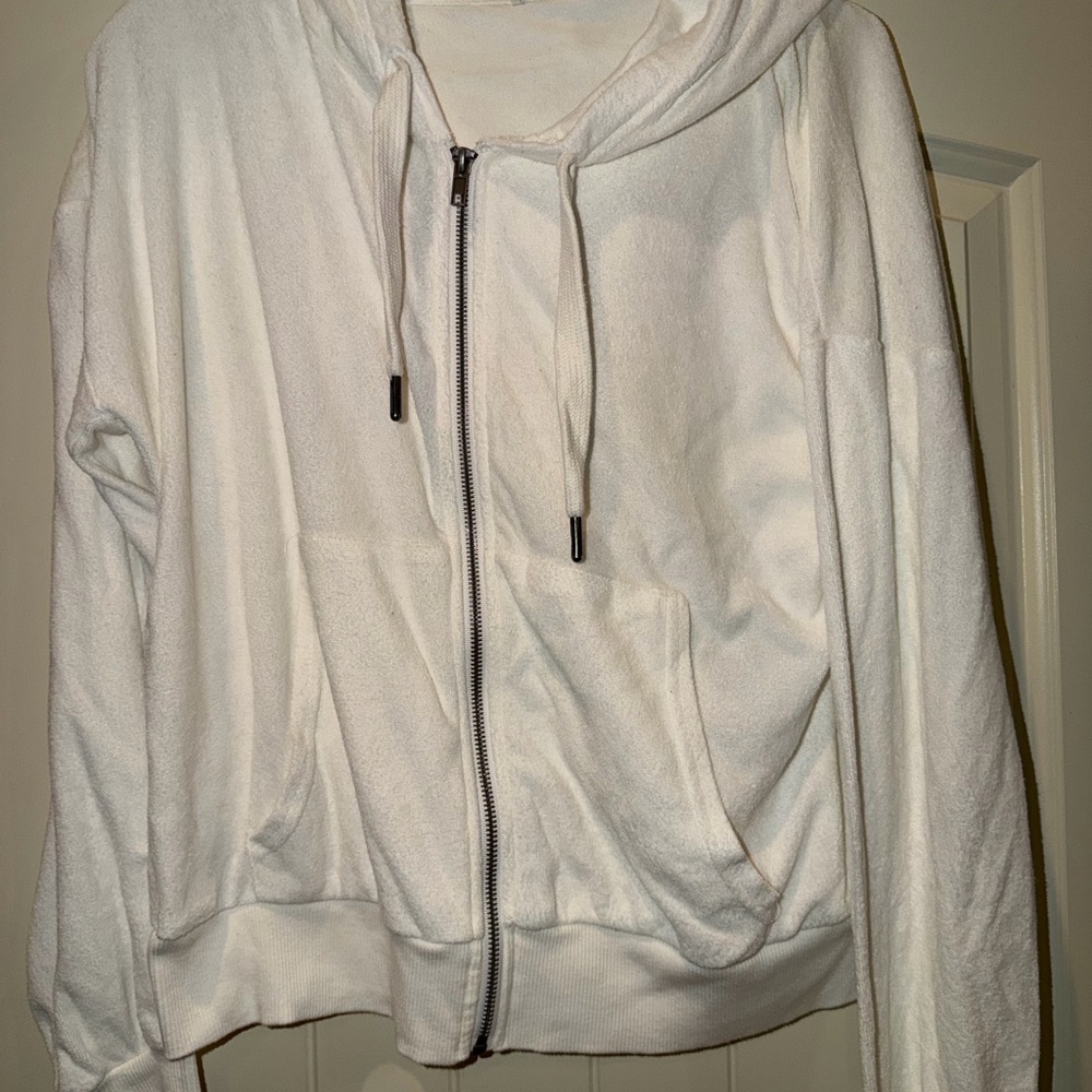Ocean Drive White Hoodie